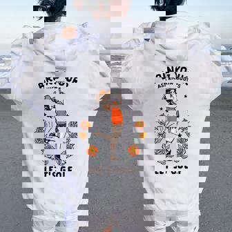 Women's Golf Cowgirl Woman Golfer For Golfing Women Oversized Hoodie Back Print - Thegiftio