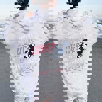 This Girl Loves Her Cowboys Vintage Retro Women Oversized Hoodie Back Print | Seseable CA