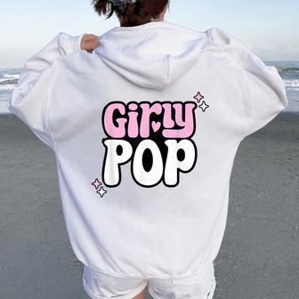 Girly Pop Trendy Slaying Queen Women Oversized Hoodie Back Print - Thegiftio UK