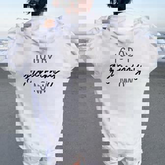 I Go By Grammy Now Grandma Saying Quote Women Oversized Hoodie Back Print | Seseable FR