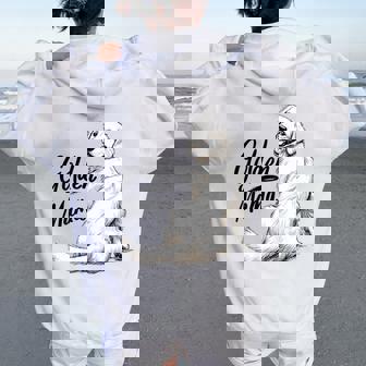 Golden Mama White Golden Retriever Mom Dog Love Puppy Women Oversized Hoodie Back Print - Thegiftio