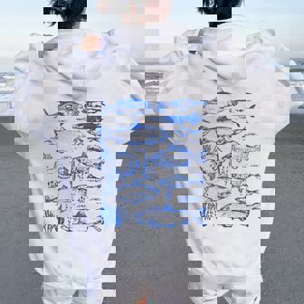 Graphique De Poissonintage Pour Homme Et Sweat à capuche oversize pour femme avec imprimé dans le dos - Cadeauxyz