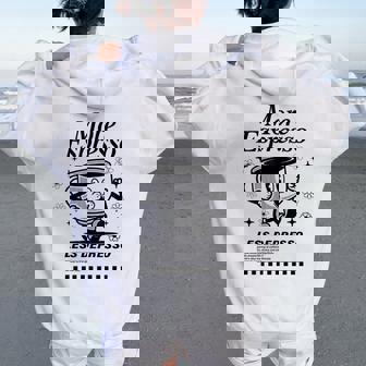 Groovy Vintage More Espresso Less Depresso Coffee Women Oversized Hoodie Back Print - Thegiftio