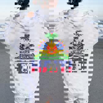 Haiti Independence Haitian Flag Day Haiti Flag Men Women Oversized Hoodie Back Print | Mazezy