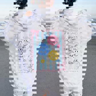 Happy To See Your Face Teacher Coquette Bow Back To School Women Oversized Hoodie Back Print - Thegiftio