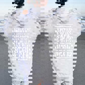 Homme Motard Biker Avec Inscription Humoristique En Allemand Frau Runtergefallen Beziehung Sweat à capuche oversize pour femme avec imprimé dans le dos - Cadeauxyz