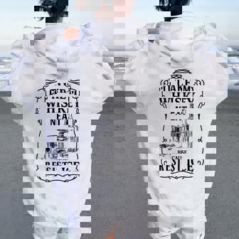 I'll Take My Whiskey Vintage Neat Because Ice Women Women Oversized Hoodie Back Print - Thegiftio