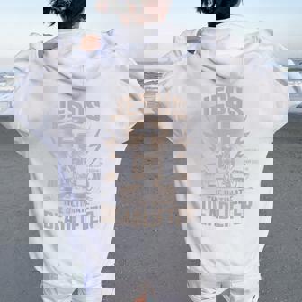 Jesus The Ultimate Deadlifter Christian Gym Workout Women Oversized Hoodie Back Print | Seseable CA