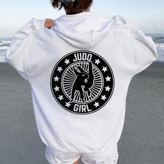 Judo Girl Luchadora De Judo Women Oversized Hoodie Back Print - Regaloses