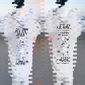 Just A Girl Who Loves Cavachon Cavachon Dog Owner Women Oversized Hoodie Back Print - Thegiftio