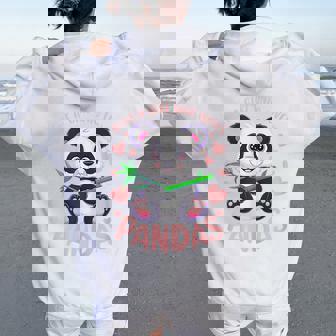 Just A Girl Who Loves Pandas Cute Panda Women Oversized Hoodie Back Print - Thegiftio