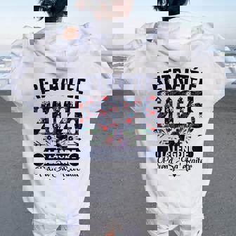 La Légende Prenda Retraite 2025 Humour Retraite Sweat à capuche oversize pour femme avec imprimé dans le dos - Cadeauxyz