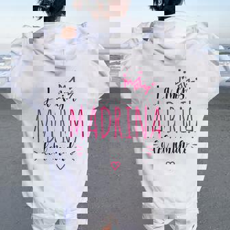 La Mejor Madrina Del Mundouper Día De La Madre Mamá Women Oversized Hoodie Back Print - Regaloses