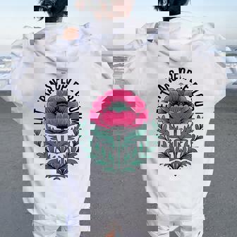 Let Trans People Bloom – Jolie Fleur D'allié De Fiertéibrante Sweat à capuche oversize pour femme avec imprimé dans le dos - Cadeauxyz