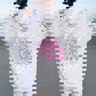 Let's Play Darts Bitches Dartboard Dart Player Grunge Women Oversized Hoodie Back Print | Mazezy