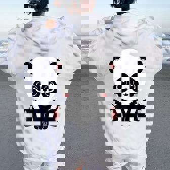 Linda Niña Panda Women Oversized Hoodie Back Print - Regaloses