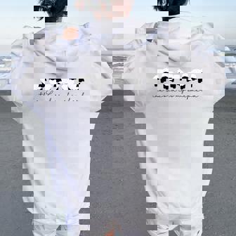 The Lord Is My Shepherd Christian Kawaii Sheep Cottagecore Women Oversized Hoodie Back Print - Thegiftio