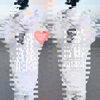 I Love My Latina Girlfriend レディース オーバーサイズ パーカー バックプリント - Kawaiitshirt