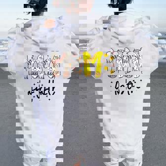 Mama Of Both Baseball Softball Mom Mother's Day Women Oversized Hoodie Back Print - Thegiftio