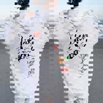 Mariage Honeymoon Couple Mari Mariéeoyage De Noces Sweat à capuche oversize pour femme avec imprimé dans le dos - Cadeauxyz