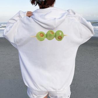 Martini Olives Cute Olives Graphic For Girl Women Women Oversized Hoodie Back Print - Thegiftio UK