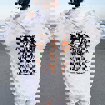 Melanin Rodeo Queen Black Cowgirl African American Western Women Oversized Hoodie Back Print | Mazezy