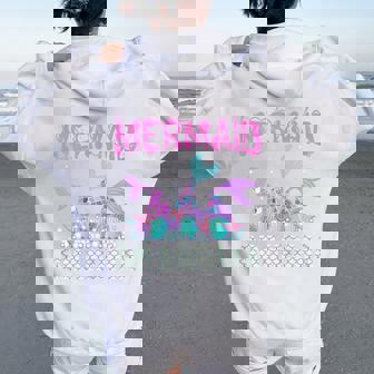 Mermaid Birthday Outfit Mermaid Party Mermaid Grandma Women Oversized Hoodie Back Print | Seseable UK