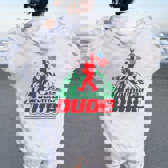 Mountain Dude Bigfoot Sasquatch Hiking Women Women Oversized Hoodie Back Print | Mazezy