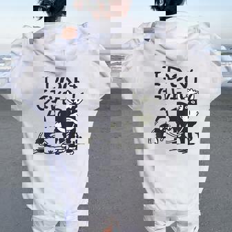 Mouse Walking A Donkey I Don't Give Rats Ass Women Oversized Hoodie Back Print | Seseable CA