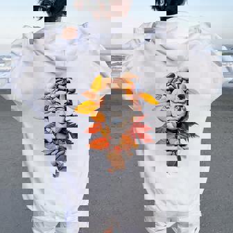 Naturaleza Gráfico Otoño Hojas Obras De Women Oversized Hoodie Back Print - Regaloses