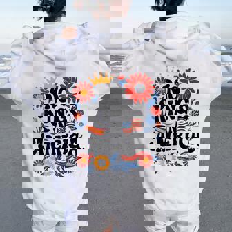 No King In America Floral 4Th July No Kings Women Oversized Hoodie Back Print | Mazezy