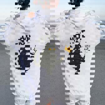 No Kings No Kings October 18 Women Oversized Hoodie Back Print | Mazezy