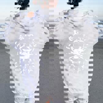 Ocean City Maryland Crab Souvenir Retro Throwback Women Women Oversized Hoodie Back Print | Seseable CA