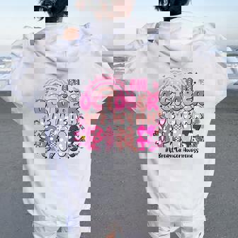 In October We Wear Pink Ribbon Breast Cancer Awareness Women Women Oversized Hoodie Back Print | Seseable CA