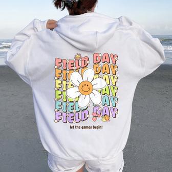 Orange For Girls Field Day Women Oversized Hoodie Back Print - Thegiftio UK