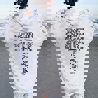 Orgullosa Mamá De Tres Hijos Madre De 3 Niños Niñas Mamá 3 Cuello Women Oversized Hoodie Back Print - Regaloses