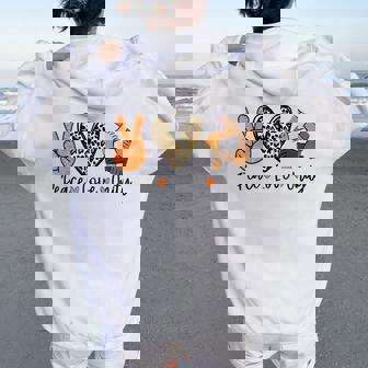 Peace Love Unity Day Orange Anti Bullying Be Kind Kindness Women Oversized Hoodie Back Print | Seseable CA