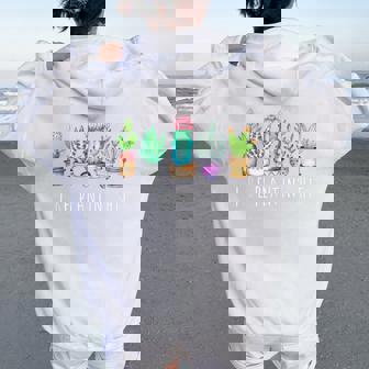 I Be Plantin'hit サボテン 多肉植物 面白い植物 ガーデン レディース オーバーサイズ パーカー バックプリント - Kawaiitshirt