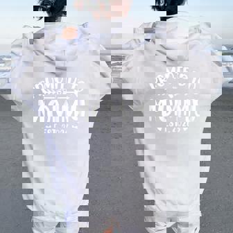 Promoted To Mommy 2026 Soon To Be Mom Baby Reveal To New Mom Women Oversized Hoodie Back Print | Seseable FR