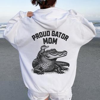 Proud-Gator-Mom Mother Children Alligators Women Oversized Hoodie Back Print - Thegiftio UK
