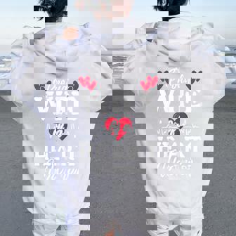 Proud Wife Of A Heart Warrior Chd Surgery Transplant Women Oversized Hoodie Back Print - Thegiftio