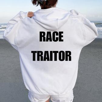 Qos Bnwo Queen Of Spades Race Traitor Women Oversized Hoodie Back Print - Thegiftio UK