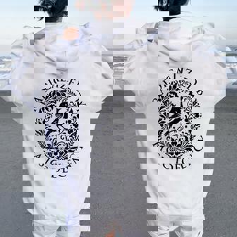 Radicalized By Basic Decency Flower Bird Political Men Women Oversized Hoodie Back Print | Mazezy