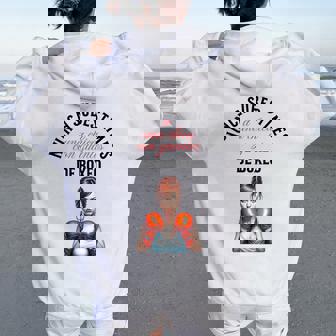 Regalo Boxeadora Humor Boxeo Divertida Chica Cuello Women Oversized Hoodie Back Print - Regaloses