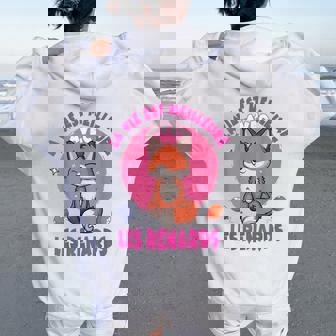 Renard Enfant Filleie Meilleure Avec Les Renards Sweat à capuche oversize pour femme avec imprimé dans le dos - Cadeauxyz