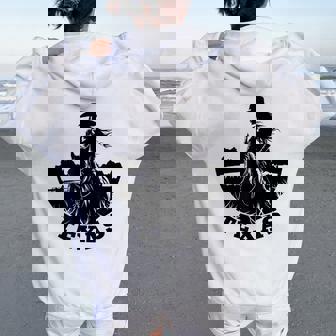 Rodéo De Cowgirl Du Texas À Cheval Sweat à capuche oversize pour femme avec imprimé dans le dos - Cadeauxyz