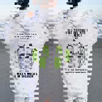 Sarcastic Frog Meme Amphibian Cult And Women Women Oversized Hoodie Back Print | Mazezy