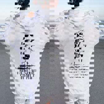 I Have To Say Weird Stuff Or I'll Die Frog Drinking Coffee Women Oversized Hoodie Back Print | Mazezy