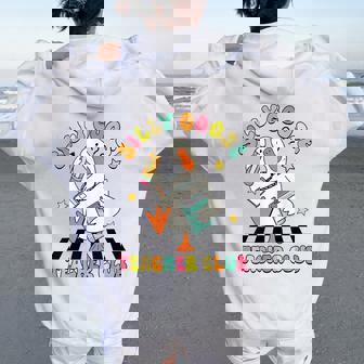 Silly Goose Teacher Club Back To School Elementary School Women Oversized Hoodie Back Print | Mazezy