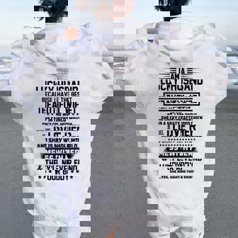 Soy Un Marido Afortunado Porque Tengo La Mejor Esposa Hermosa Women Oversized Hoodie Back Print - Regaloses